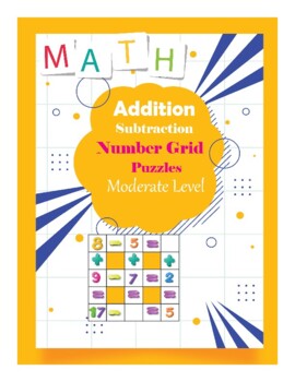 Preview of Math Logic  Addition Subtraction Numbers Grid Puzzles Moderate level