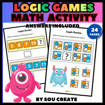 Preview of Math Logic Games - Summer and End of the year Activities -Cognitive Stimulation