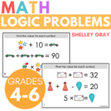 Math Logic Problems, Puzzles for Addition Subtraction Mult