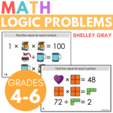 Math Logic Problems, Puzzles for Multiplication and Divisi