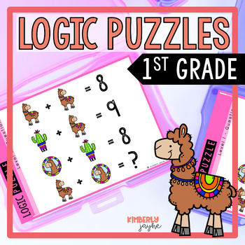 Preview of Math Logic Puzzles 1st Grade Enrichment Volume One
