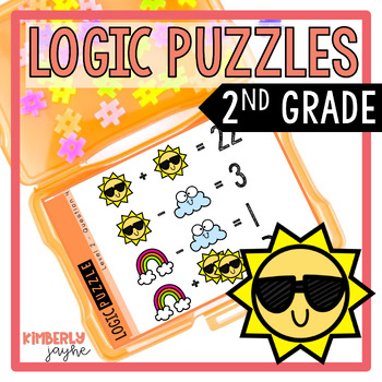 Preview of Math Logic Puzzles 2nd Grade Enrichment Volume One