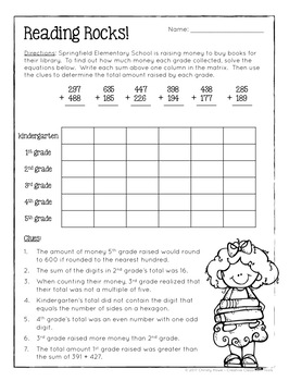 math logic puzzles 3rd grade enrichment digital and printable pdf