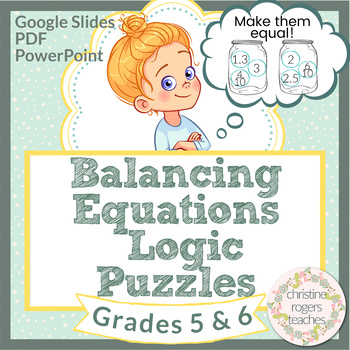 Preview of Math Logic Puzzles 5th Grade and 6th Grade Math Enrichment