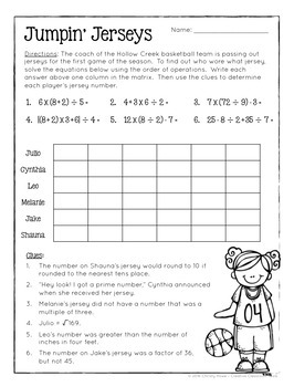 math logic puzzles 5th grade enrichment digital printable pdf