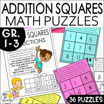 Preview of Math Enrichment Critical Thinking Addition Activities & Logic Puzzles 2nd Grade