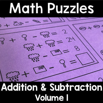 Math Logic Puzzles Addition & Subtraction Vol. 1 by Kim ...