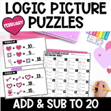 Math Logic Puzzles Addition Subtraction To 20 Valentines M