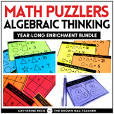 Math Logic Puzzles BUNDLE: 1st & 2nd Grade Math Enrichment