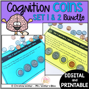 Preview of Math Logic Puzzles - Coin Counting Bundle