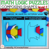 Math Logic Puzzles Composite Shapes - level C