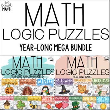 Preview of Math Logic Puzzles - Enrichment Challenges for Early Finishers Mega Bundle