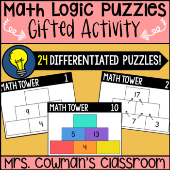 Preview of Math Logic Puzzles - Gifted Activity or Extension