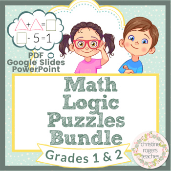 Preview of Math Logic Puzzles Math Enrichment for 1st Grade and 2nd Grade 