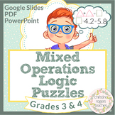 Math Logic Puzzles Math Enrichment for 3rd Grade and 4th Grade 80 Puzzles