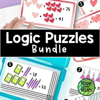 Preview of Math Logic Puzzles & Picture Equations Bundle