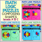 Math Logic Puzzles - Composite Shapes - BUNDLE