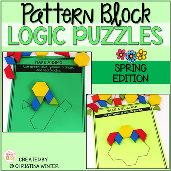Preview of Math Logic Puzzles Shapes - Spring Edition