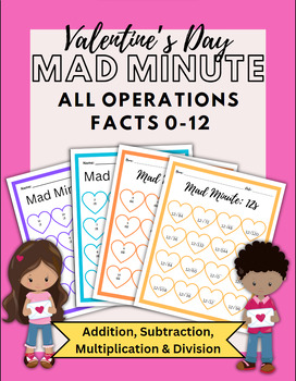 Preview of Math Mad Minute BUNDLE: Addition, Subtraction, Multiplication, & Division (0-12)