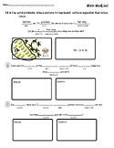Math MadLibs (Word Problem Fill in and Solve)