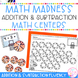 Math Madness Addition and Subtraction Fluency | Kindergart