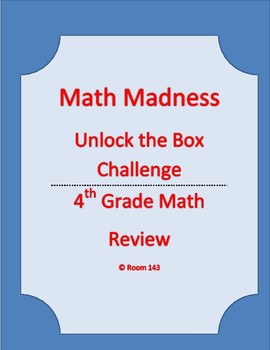 Preview of Math Madness - Escape Room Box Challenge
