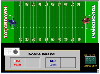 Preview of Math Madness SMART Notebook Football Game_4th grade