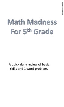 Preview of Math Madness for 5th Grade