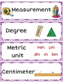 Math Word Wall Labels - Measurement