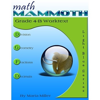 Preview of Math Mammoth Grade 4-B Complete Curriculum