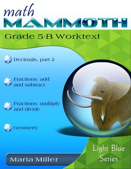 Preview of Math Mammoth Grade 5-B Complete Curriculum