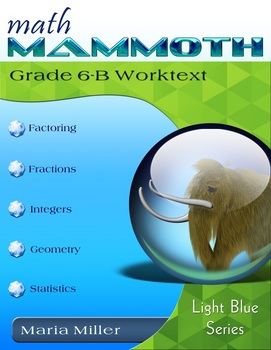 Preview of Math Mammoth Grade 6-B Complete Curriculum