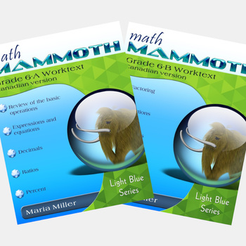 Preview of Math Mammoth Grade 6 Complete Curriculum, Canadian Version