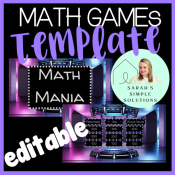 Preview of Math Mania Game Template (EDITABLE)