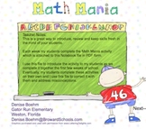 Math Mania Weekly Math Review