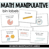 Math Manipulative Bin Labels