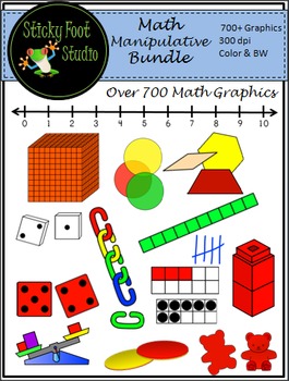 Preview of Math Manipulative Clip Art - Math Clipart - 700+ Graphics