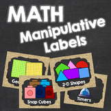 Math Manipulative Labels {Burlap and Chalkboard}
