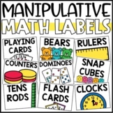Math Manipulative Labels  |  Classroom Labels
