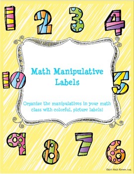 Preview of Math Manipulative Labels with Pictures