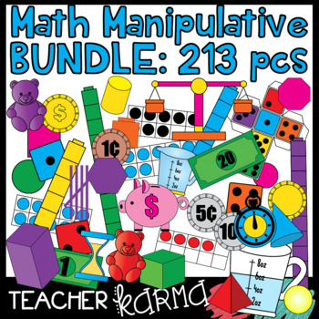 Preview of Math Manipulative Clipart MEGA-BUNDLE * 213 Pieces