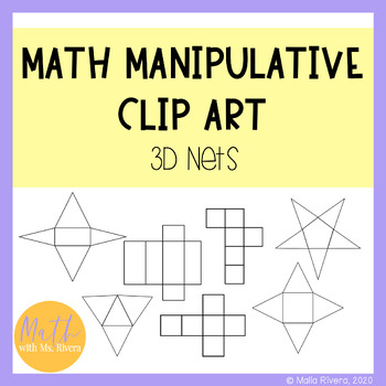 Preview of Math Manipulatives Clip Art 3D Nets