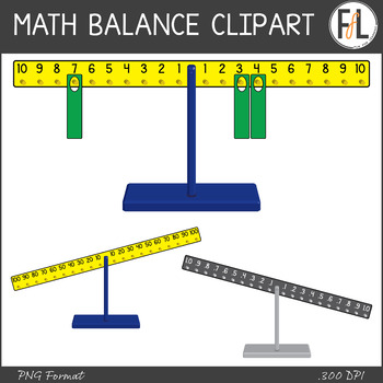 Preview of Math Manipulatives Clipart - BALANCE SCALES