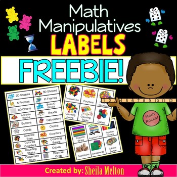 Preview of Math Manipulative Labels FREEBIE!