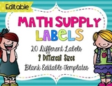 Math Manipulatives {Supply} Labels