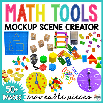 Preview of Math Manipulatives & Tools Moveable Pieces Clipart Elements for TpT Sellers