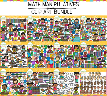 Preview of Math Manipulatives and Math Kids Clip Art Big Bundle