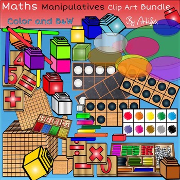 Preview of Math Manipulatives  clip art -Big set. 186 items!