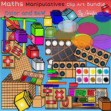 Math Manipulatives  clip art -Big set. 186 items!