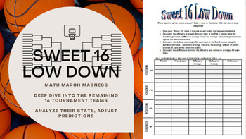 Preview of Math March Madness - Sweet 16 Low Down (Statistics Analysis of Final 16 Teams)